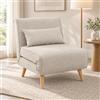 Domo Mea Poltrona Letto Sabbia Design Scandinavo 76x80x74 cm Salvaspazio | Trasformabile in Letto, Salvaspazio, Cuscino Incluso, Pieghevole, 76 x 184 cm da Letto