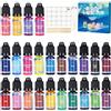 NARYVORA 24 Colori Coloranti per Cera di Candela, 10ml per Colore, Liquido | Altamente Concentrato Colorante per Fabbricazione Candele Fai Da Te, per Cera Di Soia, D'Api, Paraffina, Gel E Di Palma