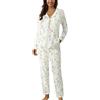 Uwdiohq Da Donna Casual con Risvolto E Bottoni, Due Pezzi, A Maniche Lunghe, Stampa Pigiami Interi 12 Anni Pigiama Cotone Lungo Bottoni Davanti Cotton Pjs for Women Sets Allattamento Invernale