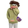 Generic Felpa con Cappuccio in Pile Halloween Monster for Uomo Donna | Novità Felpa pullover dal design a bocca grande, morbida felpa con cappuccio in sherpa soffice for feste in costume