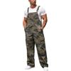 Generic Salopette da lavoro mimetica da uomo, vestibilità larga, gamba dritta | Salopette a gamba larga e bretelle tuta vintage casual da lavoro pagliaccetti senza maniche tuta leggera cinghie regolabili