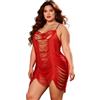 ohmydear Babydoll sexy da donna trasparente con frange, abito da spiaggia corto con spalline e scollo a V profondo, abito da sera asimmetrico traforato e bikini Cover Up per l'estate, Clubwear S-2XL