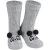CityComfort Calze a Pantofola da Donna, Calzini Antiscivolo Donna in Caldo Pile, Calzettoni Invernali da Casa, Calze Natalizie Animali Divertenti Taglia Unica