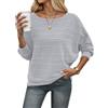 WNEEDU Maglione Donna Invernale Maglia Autunno Pullover Leggera Elegante | Scollo a barchetta, spalle scoperte, maniche a pipistrello, per leggings