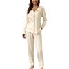 Uwdiohq Da Donna Casual con Risvolto E Bottoni, Due Pezzi, A Maniche Lunghe, Stampa Pigiami Interi 12 Anni Pigiama Cotone Lungo Bottoni Davanti Cotton Pjs for Women Sets Allattamento Invernale