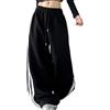 Générique Pantaloni da Danza Hip-Hop da Donna Pantaloni Sportivi con Taglio Casual Pantaloni da Lavoro Casual Jogger Gambe Larghe Costume da Danza Urbana Pantaloni Ampi Taglio Sciabola