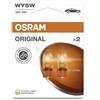 OSRAM ORIGINAL LINE 12V, WY5W, signal lamp, Glass Wedge Base, Double Blister (2 lamps)
