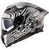 LS2 Casco Dragon Carbon Enthum FF807 argento | Doppio anello | Carbonio | Adatto per