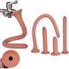 SAHOOSAFETY Dildo anale extra lungo in silicone 4 misure Doccia anale in silicone Doccia vaginale Tubo for clistere Risciacquo anale Doccia intima vaginale Giocattoli sessuali for donne Uomini(S)