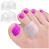 jinlanshop Separatori per dita dei piedi, 4 pezzi di spaziatura media, protezioni per dita in gel per evitare sfregamenti e sovrapposizioni alleviare la pressione, unisex cipolle