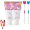QEEROYO Pulisci Lingua, Tongue Cleaner, 2 Gel Lingua (50 G) + 2 Spazzolino Linguas, Kit per L'Igiene Orale Dell'Alito Fresco, Pulitore Linguas Della Lingua e Fresh Breath, Il Tongue Cleaner per Oral Care