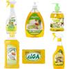 Alga Box 6 Pezzi Sapone Gel da 1250 ml, Sgrassatore Universale da 500 ml, Acido Citrico Spray da 500 ml, Saponi Piatti con erogatore da 750 ml, Sapone mani e sapone molle da 400 gr