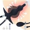 FJUJMLAN Enorme plug anale gonfiabile con pompa e clistere doccia anale, dilatatore plug anale in silicone, anale espansione ano palline anali clistere risciacquo anale vaginale giocattolo sessuale SM