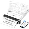 JADENS JD166 - Stampante termica portatile Bluetooth con 200 fogli di carta termica A4, senza inchiostro, per casa, ufficio e in viaggio, compatibile con US Letter e A4, 203 DPI