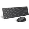 RAPOO 9360M - Tastiera wireless e mouse, tastiera ultrasottile a 99 tasti E9310M serie Blade e mouse silenzioso M300G, supporta 4 dispositivi, silenziosa, alimentata a batteria, per Windows/Mac/Linux