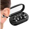 Generico Auricolari Wireless Piccole Cuffiette Wireless per con Display Digitale | Cuffia a Clip sull'Orecchio Per i Viaggi, Sonno, Studio, Lavoro, Running, Vacanze, Fitness, Yoga ed Allenamento Nero