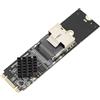 Tosuny Scheda di Espansione M.2 NVME a SFF 8087 SATA3.0 per per e per Linux, Scheda Controller di Espansione 6Gbps 4 Porte 6Gbps, Interfaccia Mini SAS36 Pin SFF 8087