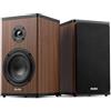 Audizio BS20 - Altoparlante attivo con batteria, altoparlante stereo, durata 60 ore, 100 Watt, BT 5.4 e AUX, HiFi Studio Monitor Box con woofer da 4 (Legno Scuro)