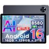 DOOGEETab U11 Android 16 Tablet 11 Pollici Gemini AI, 8580mAh,Unisoc T7200 Octa-Core, 16GB RAM +128GB ROM (2TB TF), 13MP+5MP Gaming Tablet PC WIFI 5/ GMS/ WidevineL1/GPS/Face ID/OTG/ 3.5mm Audio,Grigio