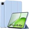 QJONSIU Cover per Honor Pad X9 Max, Morbido TPU, Ultra Sottile, Sky blue | Protezione Anturto, Funzione di Supporto, Attivazione/Disattivazione Automatica, Antimpronta, Antigraffio