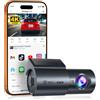 REDTIGER 4K Dashcam Auto Frontale, WiFi Integrato e APP, Visione Notturna | Dashcam Antifurto, WDR, Registrazione in Loop, Installazione in Due Passaggi, Monitor Parcheggio, Supporta Fino a 256GB (F11)