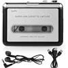 GORPENT Registratore di cassette portatile con jack per cuffie da 3,5 mm | Lettore di cassette portatile, audio e musica, convertitore USB a MP3, mini registratore di cassette per computer portatile e