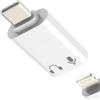 zoyuzan Adattatore Lightning Femminile Headphone a USB C Maschio Jack Auricolare Audio Cuffia Cablata Microfono Adattatore Cavo Convertitore DAC Doppio Telefono Portatile per iPhone 17 16 15 Pro Max per Apple
