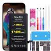 Beefix Batteria 4580mAh per iPhone 13 mini: Alta Capacità 0 cicli | Compatibile con A2481 A2626 A2628 A2629 A2630, Kit completo con attrezzi e istruzioni.