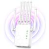 Generico Ripetitore WiFi Potente per Casa,Amplificatore Wifi,6 Antenna,2 Porte LAN, 360° Copertura,Estensore WiFi per Casa e Ufficio,WiFi Extender,