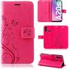 betterfon - Custodia per Samsung Galaxy A20s, con chiusura magnetica e scomparti per carte di credito per Samsung Galaxy A20s, motivo floreale, colore: Rosa