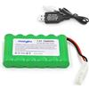 Nvizyeu Batteria da 7,2 V, batteria nimh da 1500 mAh, batterie ricaricabili AAA, spina KET 2P, adatta per auto radiocomandata, auto giocattolo elettrica, dotata di cavo di ricarica USB