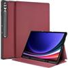 SSS·GRGB Custodia per Samsung Galaxy Tab S10 Ultra/Tab S9 Ultra (SM-X910/X916B/X918U) da 14,6, con S Pen, TPU con custodia in pelle PU, Folio Stand Protettiva Tablet Cover, Auto Wake/Sleep, Rosso