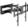 GUZHIKU Supporto TV Parete per 50-100 Pollici fino a 75kg, Doppio Braccio Staffa TV Girevole Inclinazione Estensibile Movimento Completo Braccio Televisore Regolazione Altezza Gancio Max VESA 800x600