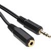 kenable Cavo Prolunga Cuffie Jack Stereo 3,5mm Maschio a Femmina Gold 3m Nero