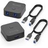 Plugable - Interruttore USB 3.0 per effettuare Un Cambio di Dispositivo USB/Hub tra Due Computer Tramite Un Pulsante (A/B Switch)
