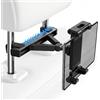 GZRXIOUS Supporto per tablet per auto, poggiatesta per auto, 4,4-14 pollici | Supporto stabile per smartphone, tablet, dispositivi, girevole a 360°, sicuro, senza ostacoli visivi