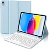 JADEMALL Custodia con Tastiera per iPad A16 11 Generazione 2025/10 Generazione 2022 | Italiano QWERTY Tastiera Bluetooth Magnetica Staccabile con Portapenna per iPad A16 11/10 Generazione 11/10.9, Cielo Blu