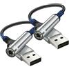 bakibo (2 Pezzi) Adattatore USB a Jack 3,5 mm, Scheda Audio USBA Esterna a Audio | TRRS DAC Cavo adattatore jack usb A per Cuffie e Microfono Compatibile con Tablet PC Switch PS 4/5 Macbook, Grigio