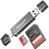 SmartQ Lettore di schede SD C350 USB C e adattatore USB 3.0 Super Speed per schede MicroSDXC e SDHC, SD, SDXC, SDHC, schede SD, funziona per Windows, Mac OS X, dispositivi Android, adattatore OTG