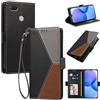 Generico DayQiQiPu Custodia per Xiaomi Redmi 6/Redmi 6A (5,45 Pollici) Cover in Pelle PU con Colori Dopamina Custodia a Portafoglio Ribaltabile Antiurto Caso con Cinturino da Polso, Nero