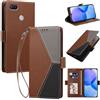 Generico DayQiQiPu Custodia per Xiaomi Redmi 6/Redmi 6A (5,45 Pollici) Cover in Pelle PU con Colori Dopamina Custodia a Portafoglio Ribaltabile Antiurto Caso con Cinturino da Polso, Marrone