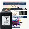 Qrelia Office Cartuccia compatibile con HP 303XL Nero Alta Capacità | Ideale per Envy Photo 6230 7130 7830 Tango Inspire 7920e. Nero pigmentato denso per foto e documenti quotidiani