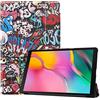 SATURCASE Bellissima Cuoio PU Pieghevole Flip Folio Supporto Tablet Custodia Cover Protettiva per Samsung Galaxy Tab A 10.1 (2019) SM-T510 T515 (KN-8)