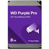 Western Digital WD Purple Pro 8TB per Smart Video, Hard Disk interno da 3.5", Tecnologia AllFrame, 7200 RPM, 550TB/anno, Cache da 256 MB, Garanzia 5 anni