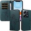 XINNI Cover per Xiaomi Poco M6 PRO 4G/Redmi Note 13 PRO 4G Case | Tarassaco Farfalla Goffrato PU Pelle Portafoglio Copertura