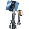 OHLPRO Portabicchieri per auto, iPad da 5 a 17 pollici | Compatibile con iPad, tablet Samsung, braccio girevole regolabile, portabicchieri per auto, supporto flessibile per viaggi su