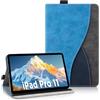 Toyarion Custodia per iPad Pro 11 Pollici 2022/2021/2020/2018, Blu | Borsa Frontale, Auto Svegliati/Sonno, Pelle PU Ultrasottile e TPU Flessibile, Antigraffio Protettiva, con Fessure Carte