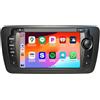YELDHIZA 7 Seat Ibiza 6J Radio auto con CarPlay e Android Auto | Volkswagen Seat Ibiza 6J 2009-2014 Autoradio con touch screen IPS/Bluetooth 5.0/RDS FM AM/USB/DSP EQ/SWC/CAN Bus/DAB+