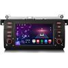 Erisin 8GB+128GB Android 16 Autoradio per BMW Serie 3 E46 M3 Rover 75 MG ZT | Qualcomm Snapdragon 662 | 7 pollici Schermo IPS con Bluetooth 5.1 CarPlay Android Auto DSP WiFi 4G DAB+ FM RDS USB OBD Canbus
