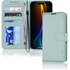 TECHGEAR Custodia a portafoglio in pelle con blocco RFID compatibile con iPhone 17 Air 6,9 pollici, custodia a portafoglio con porta carte e contanti, supporto, cinturino da polso